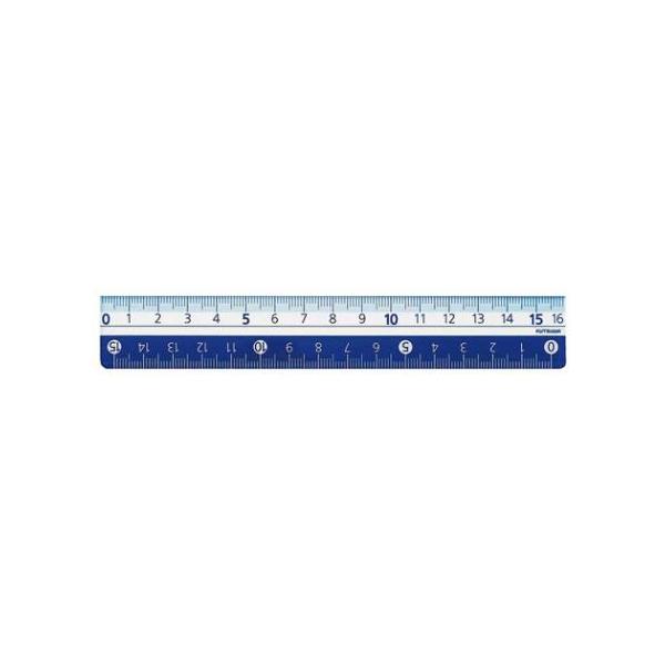 ものさし カラー定規 16cm ブルー クツワ 新学期準備文具 爆買