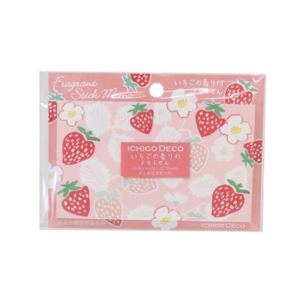 付せん 香る一筆メモ付箋 いちごデコ のいちご 新入学 APJ おしゃれ