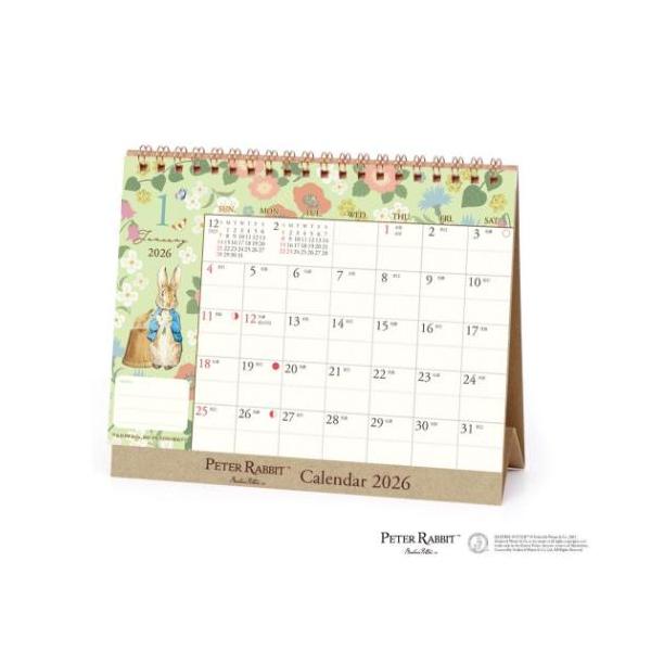 2026Calendar 卓上カレンダー2026年 卓上 スケジュール ピーター