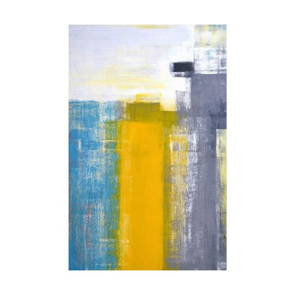 _ A[g Art Panel A[gpl Teal and Yellow Abstract Art Painting H 53×80×4cm