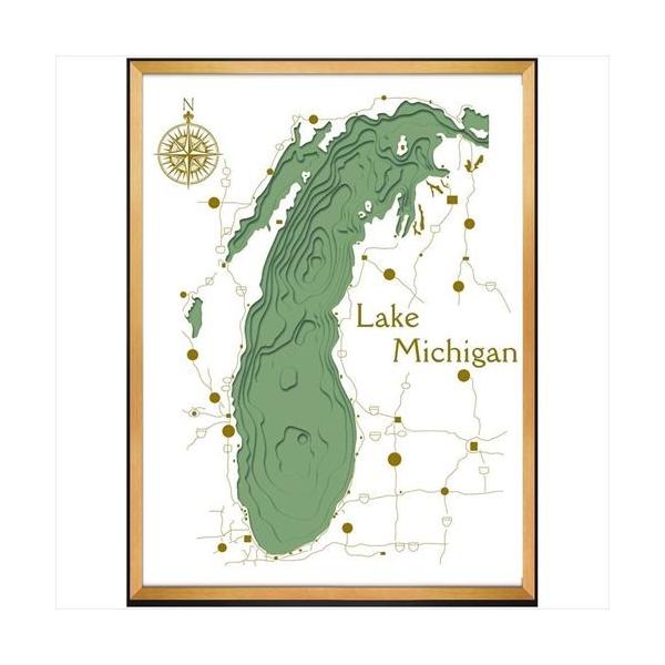 CeA pl 3D MAP ART fUCi[YA[g ~VK O[ H 60×80×5cm