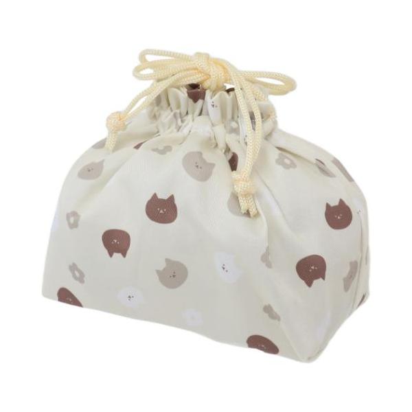 弁当 おしゃれ 生活雑貨　仕事 一人暮らし 巾着袋入学 新学期にぴったりのキュートなランチ雑貨シリーズこちらはお弁当箱を入れるのにぴったりな[マチ付きランチ巾着]広口幅でお弁当箱の出し入れに便利な巾着袋です同デザインのいろいろなランチ雑貨あ...