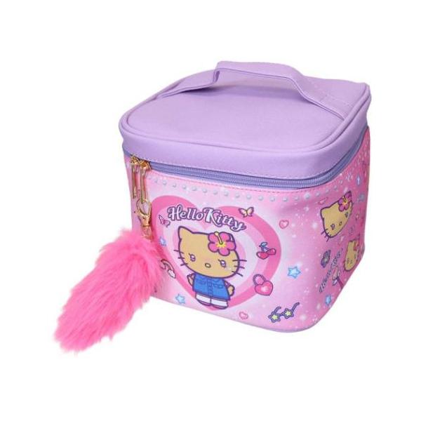 ミラー付きバニティポーチ コスメポーチ ハローキティ ギャル3 Y2K