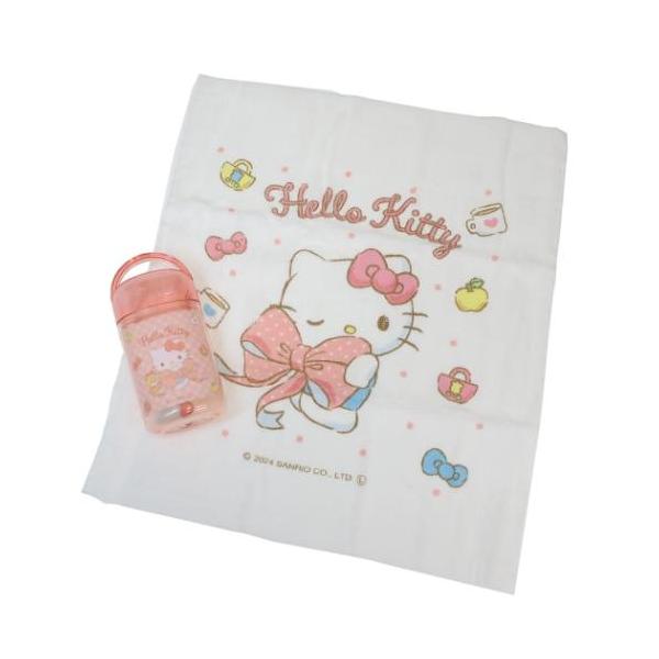 生活雑貨 おしゃれ タオル ギフトに 贈り物  プレゼント大人気サンリオキャラクターズのかわいいランチグッズシリーズこちらは行楽や普段使いに便利な[おしぼりとケースのセット]開けやすいように持ち手が付いたケースです濡れたおしぼりを凍らせてお...