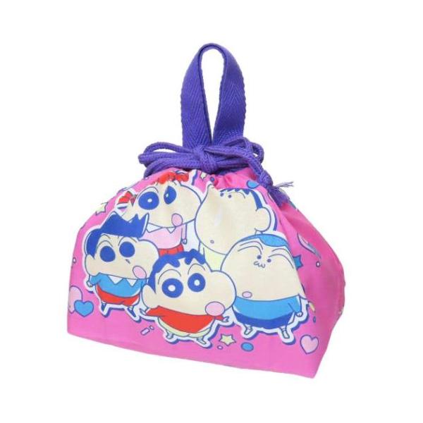 弁当 おしゃれ 生活雑貨　仕事 一人暮らし 巾着袋大人気アニメ[クレヨンしんちゃん]グッズにまたまた可愛いnewアイテム登場こちらは定番人気アイテム[マチ付きLUNCH巾着]底にマチが付いているのですっぽりお弁当箱が入って使いやすい同シリー...