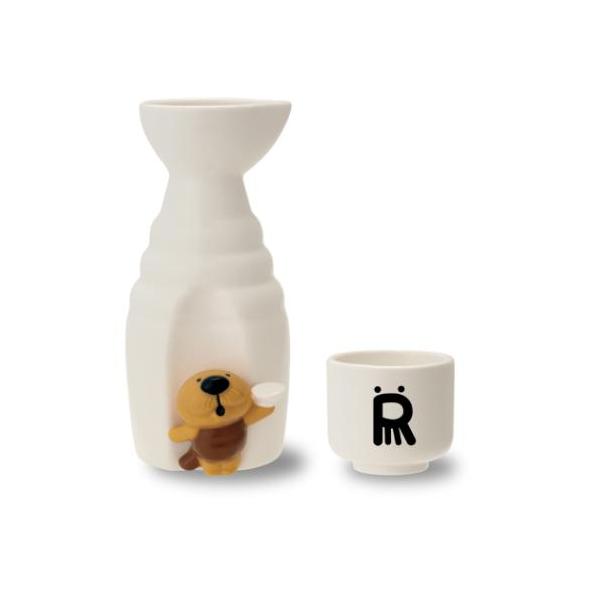 HIGE RACCO ヒゲラッコ 酒器 乾杯徳利＆お猪口セット デコレ