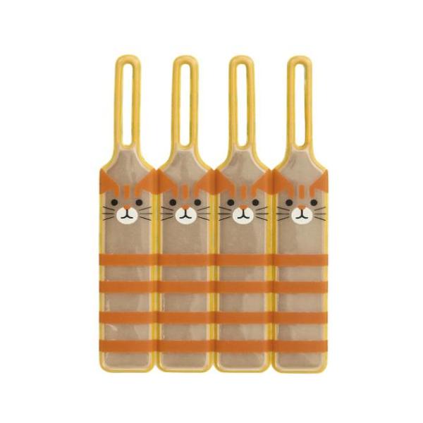 リフレクタージッパータグ ネームタグ ねこ トラ デコレ