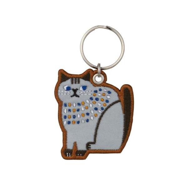 リフレクター刺繍キーリング キーリング CAT BR fikalycka ねこ デコレ