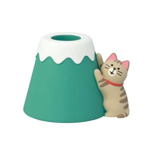 ペン立て 富士でつめとぎ ペンスタンド concombre とら猫 デコレ