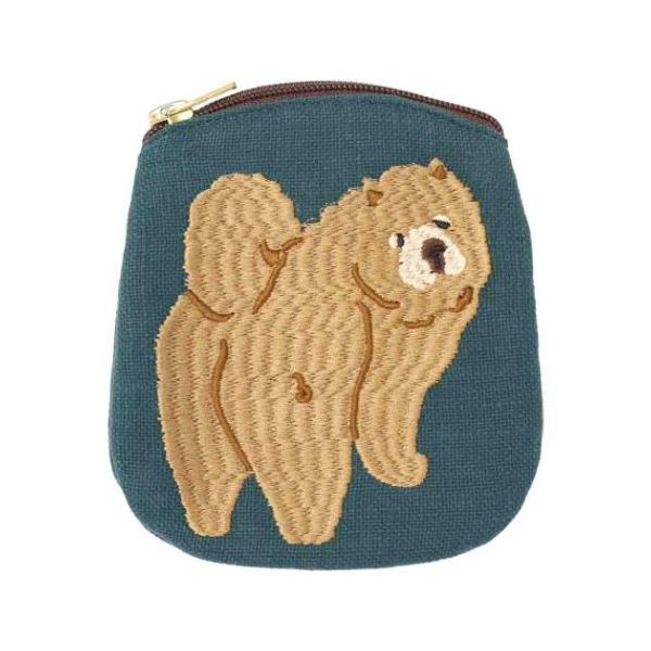 ミニポーチ 刺繍ポーチ いぬ ouaf ouaf＆miaou marche チャウチャウ フレンズヒル 爆買