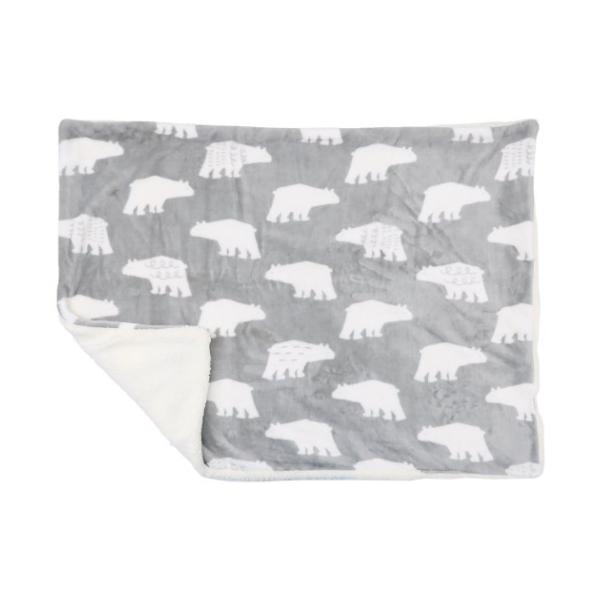 FRIENDSHILL（フレンズヒル） ひざ掛け毛布 シロクマパターン ボア付