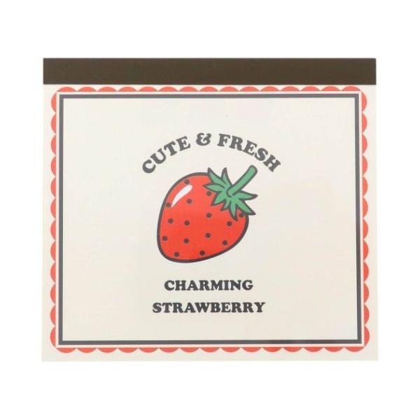 メモ帳 メモパッド 内藤ルネ いちご フロンティア 4柄100枚