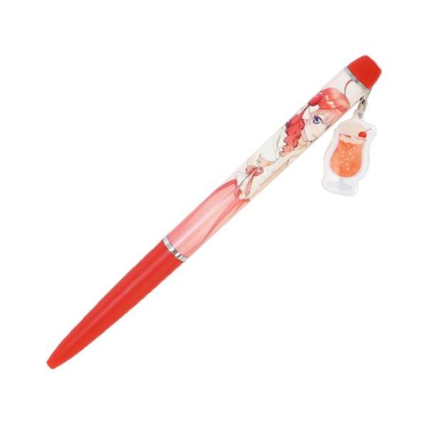 ボールペン付き、花飾りのマスコット、持ち手付き、 チャーム付きボールペン ボールペン 五等分の花嫁 クリームソーダver