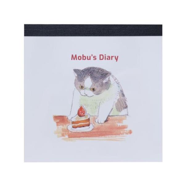 メモ帳 メモパッド スクエア ねこ 三毛猫モブは猫缶を稼ぎたい Mobu's