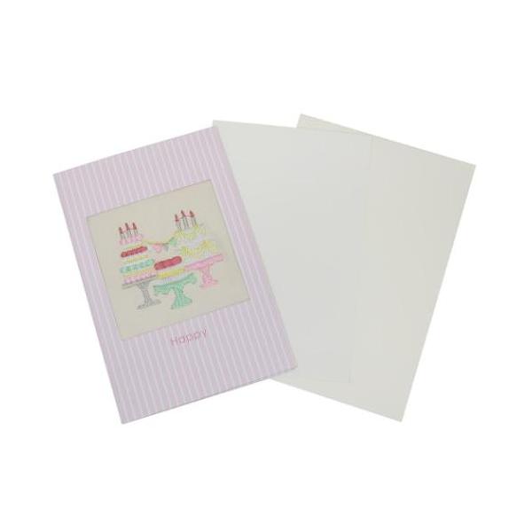 刺繍カード グリーティングカード annas アンナス EDケーキ 学研ステイフル ウェディング バースデー 多目的 爆買