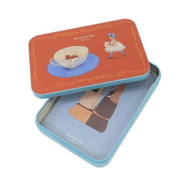 ポストカード　おしゃれ 雑貨 メッセージ デザイン はがきイラストレーター[くらはしれい]の新作ステーショナリーシリーズこちらはおしゃれな[缶入りポストカード]ポストカードは3枚入り（デザイン3種各1枚入り）額縁に入れて飾れば、部屋のインテ...