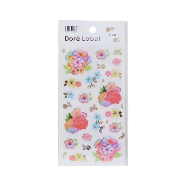 シールシート 箔モチーフ Dore Label ブーケ ヒサゴ デコレーション デコシール
