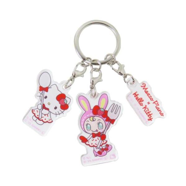 キーリング 3連アクリルキーホルダー チェリーA メゾピアノxハロー