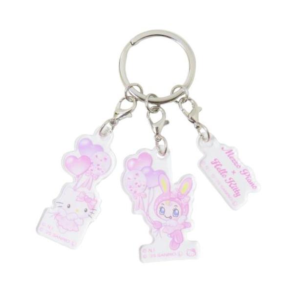 キーリング 3連アクリルキーホルダー メゾピアノxハローキティ