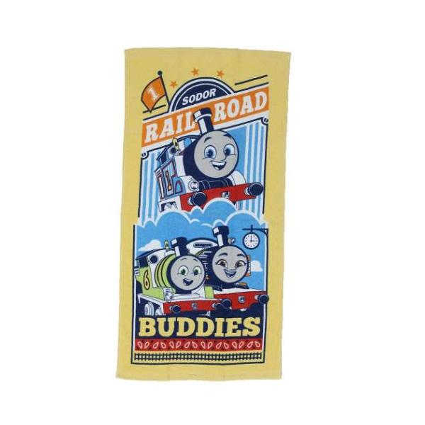 生活雑貨 おしゃれ タオル ギフトに 贈り物  バスタオル男の子大好き[Thomas＆Friends]の可愛らしいタオルシリーズこちらはお風呂 プールなど大活躍間違いなしの[コンパクトバスタオル]通常のバスタオルよりひと回り小さく使いやすい...