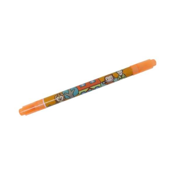 カラーペン カラーツインペン おさるのジョージ オレンジ アイプランニング 色ペン 筆記用具 文房具 爆買
