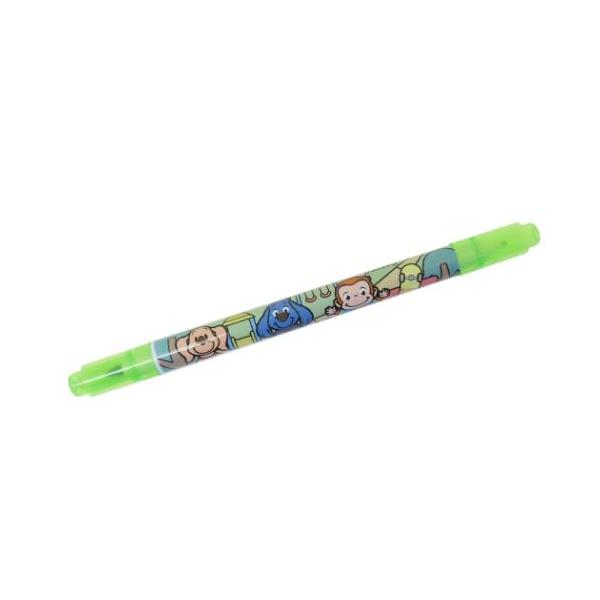 カラーペン カラーツインペン おさるのジョージ ライトグリーン アイプランニング 色ペン 筆記用具 文房具 絵本キャラクター 爆買