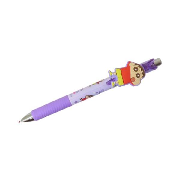 カラーペン マスコット付きゲルペン クレヨンしんちゃん しんのすけ パープル アイプランニング 新学期準備文具 爆買