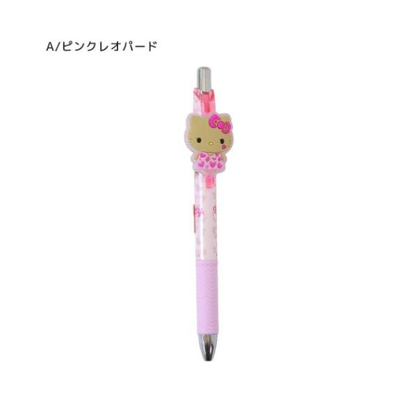 サンリオキャラクターズ ボールペン マスコット付きゲルペン 黒 A/ピンクレオパード Sanrio