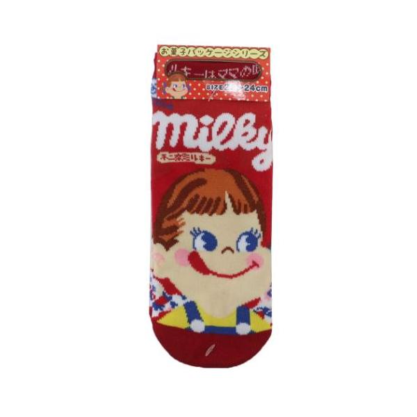 女性用靴下 ソックス レディース 不二家のペコちゃん ミルキー