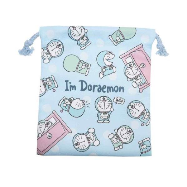 「メール便可」普段持ち歩く日用雑貨もお気に入りでそろえようサンリオとドラえもんの最強コラボ   [I'm Doraemon]グッズにまたまた可愛いnewアイテム登場こちらは小物を入れたりしておくのに便利な[きんちゃく袋]キッズ用のお弁当やプ...