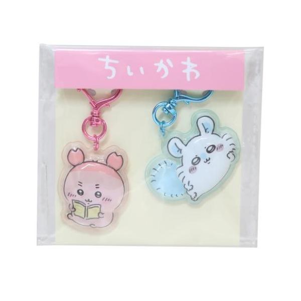 ぷっくりったいペアキーホルダー キーリング 古本屋xモモンガ ちいかわ