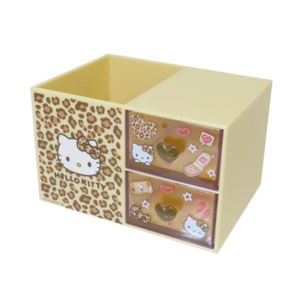 生活雑貨 おしゃれ 卓上 収納 雑貨 小物 ギフトに大人気サンリオキャラクターグッズにまたまた可愛いnewアイテム登場こちらは[ペンスタンド付きプラチェスト]上下に1つずつ引き出しがあり、小物を分けて収納できますペンやコスメを立てることがで...