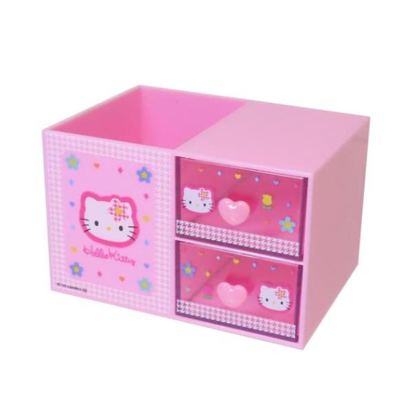 ペンスタンド付きプラチェスト 卓上収納 ハローキティ カオハナ