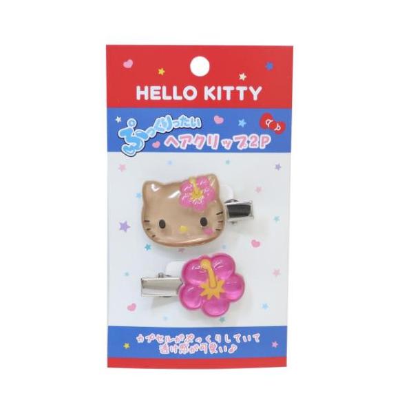 ヘアアクセ ぷっくりったいヘアクリップ 2個セット ハローキティ
