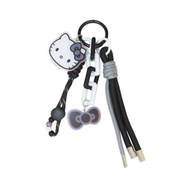 ストラップチャーム キーリング ハローキティ モノクロ サンリオ