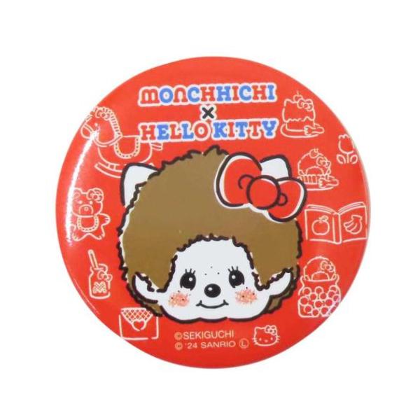 缶バッジ カンバッジ モンチッチ×ハローキティ フェイス ケイ