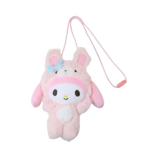 サンリオ ウサギ ぬいぐるみ ポシェット付き ぬいぐるみネックポーチ ポシェット サンリオ マイメロディ バンザイ