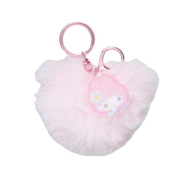 キーリング ハート型ファーキーホルダー サンリオ マイメロディ ケイ