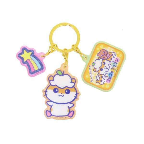 キーリング 3連アクリルキーホルダー コロコロクリリン 胸キュン