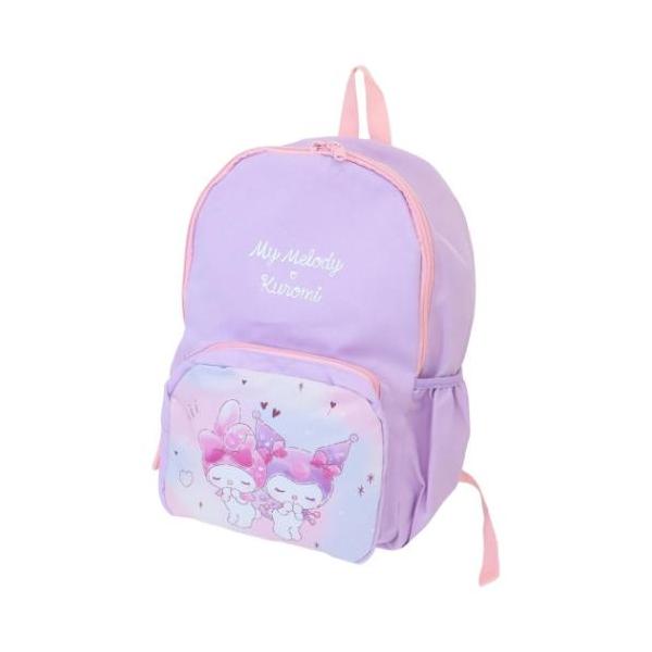 通園大人気サンリオキャラクターからまたまた可愛いアイテム登場こちらは収納力抜群の [デイパック（キッズリュック）]前部分にはファスナータイプの収納ポケットがあります。ショルダー裏 背面部分には通気性の良いメッシュ素材になっているのでむれにく...