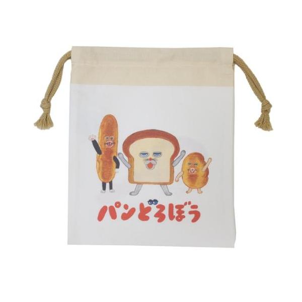 キッズ子供たちに大人気の絵本[パンどろぼう]のキュートな学童雑貨シリーズこちらはいろいろ使える[きんちゃく袋S]従来より1cm高さがアップしたので、今までぎりぎり入らなかった色鉛筆やカトラリーセットなども入れることができます。かわいい巾着袋...