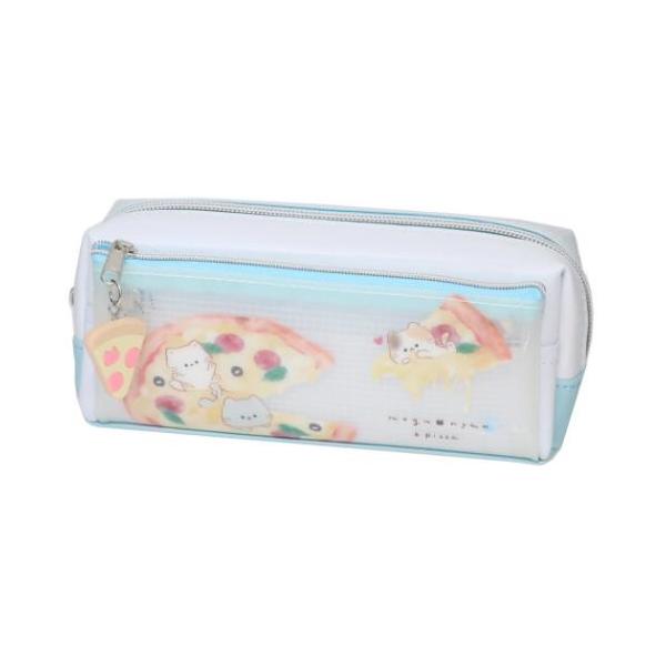 ペンポーチ フラップ付BOXペンケース もぐにゃん mogunyan ピザ カミオ