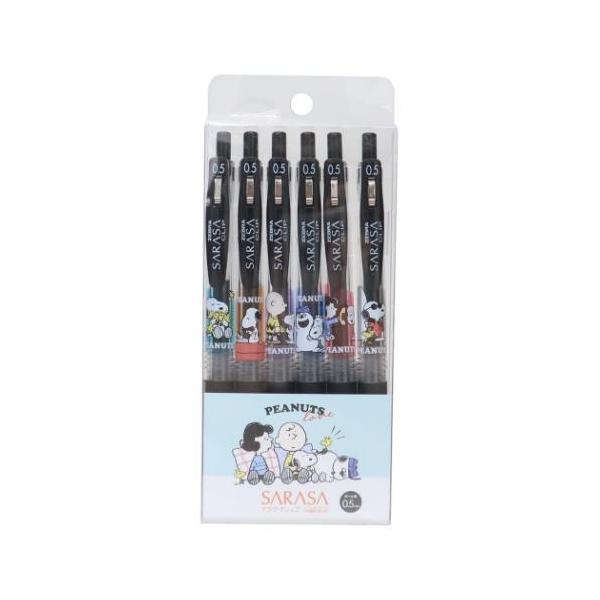 ボールペン SARASAボールペン6本セット サラサクリップ スヌーピー