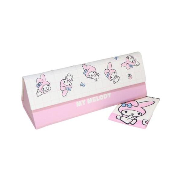 眼鏡ケース クロス付き折りたたみメガネケース マイメロディ カミオ