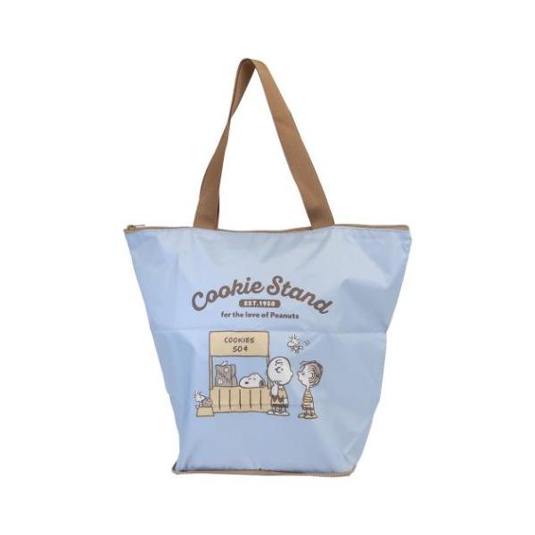 エコバッグコンパクトタイプ 保冷サポート エコバッグ ピーナッツ スヌーピー クッキースタンド カミオジャパン お買い物かばん 折りたたみ