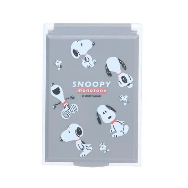 スヌーピー 手鏡 カードミラーS Snoopy monotone ピーナッツ カミオジャパン