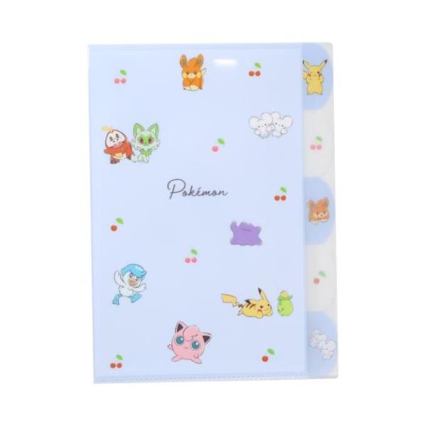 ポケットファイル ダイカット5インデックスクリアファイル A4