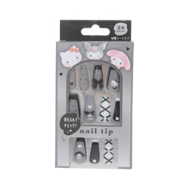 生活雑貨 おしゃれ ファッション お祝い ギフトに 日用雑貨大人気サンリオキャラクターグッズにまたまた可愛いnewアイテム登場こちらはとってもかわいい[ネイルチップ]ネイルチップ24ピース、粘着シール24枚がセットになっていますトップコート...