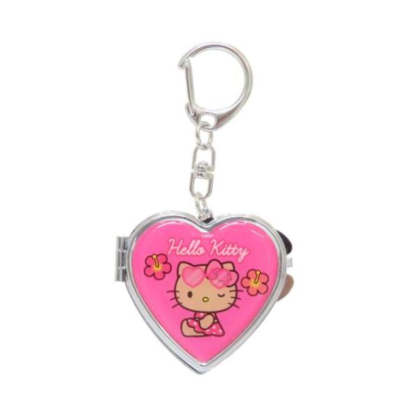 ハート型ミラーキーホルダー キーリング ハローキティ サンリオ 日焼け
