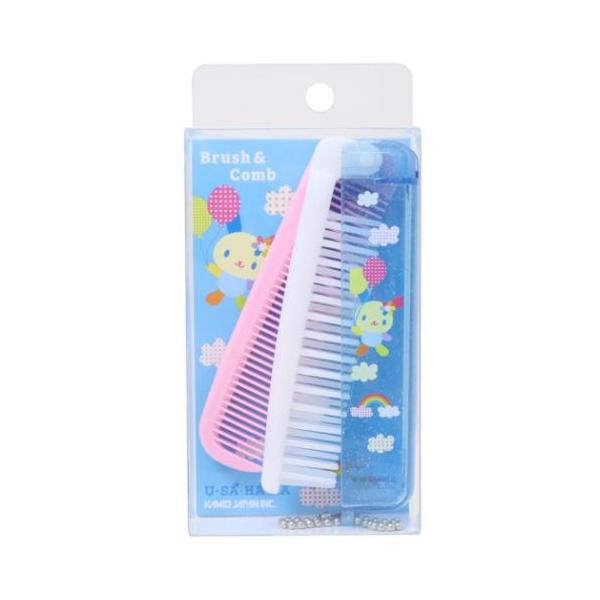 ヘアブラシ 折りたたみブラシ＆コーム ウサハナ 空 サンリオ カミオ